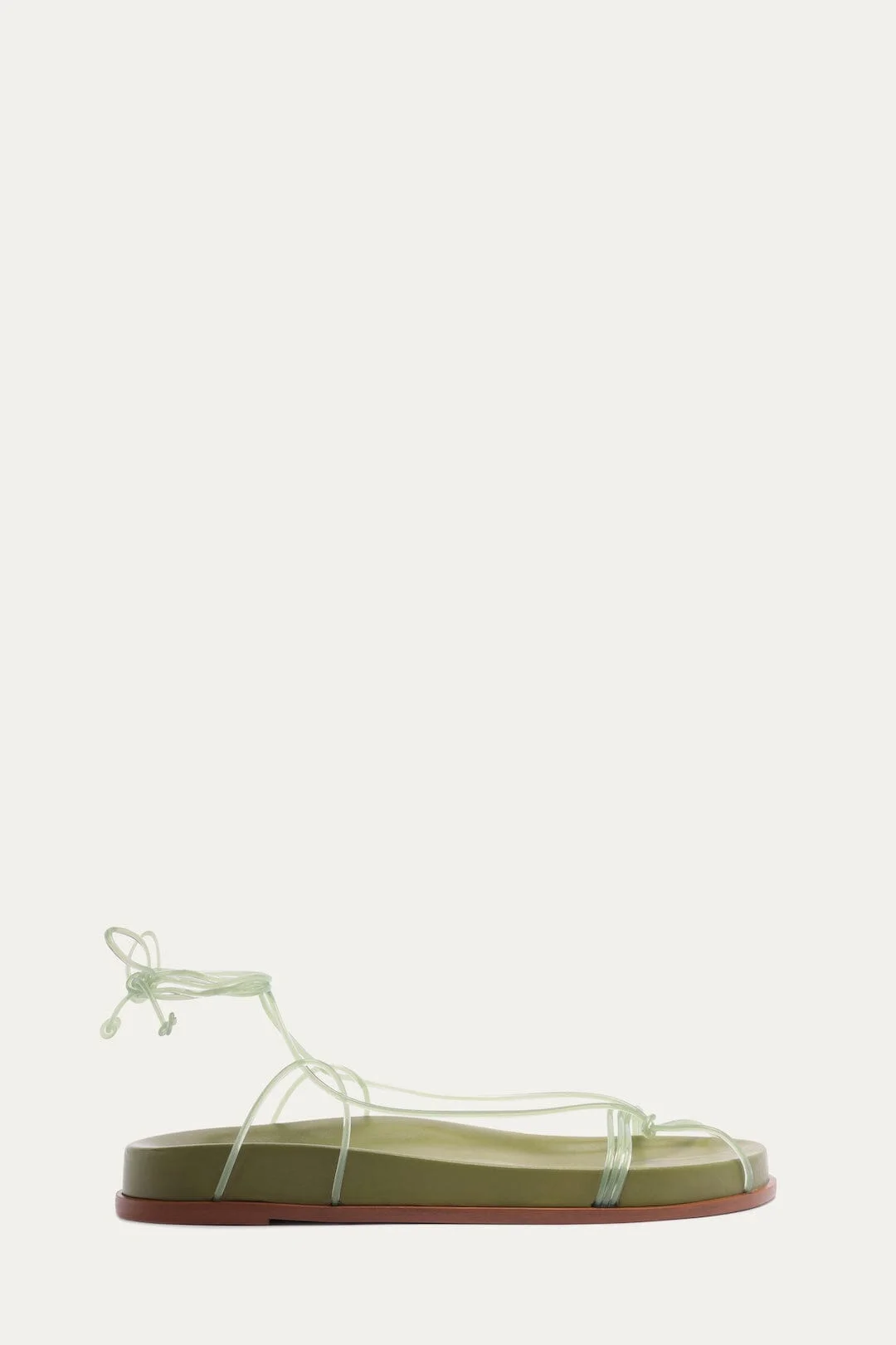 Green Spaghetti Jelly Anatomic Flat Sandal - 1