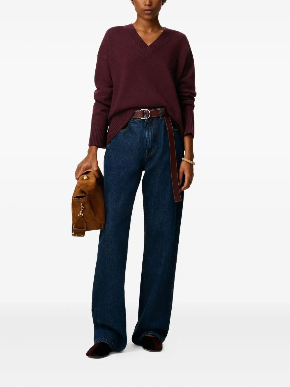 V NECK SWEATER - 2