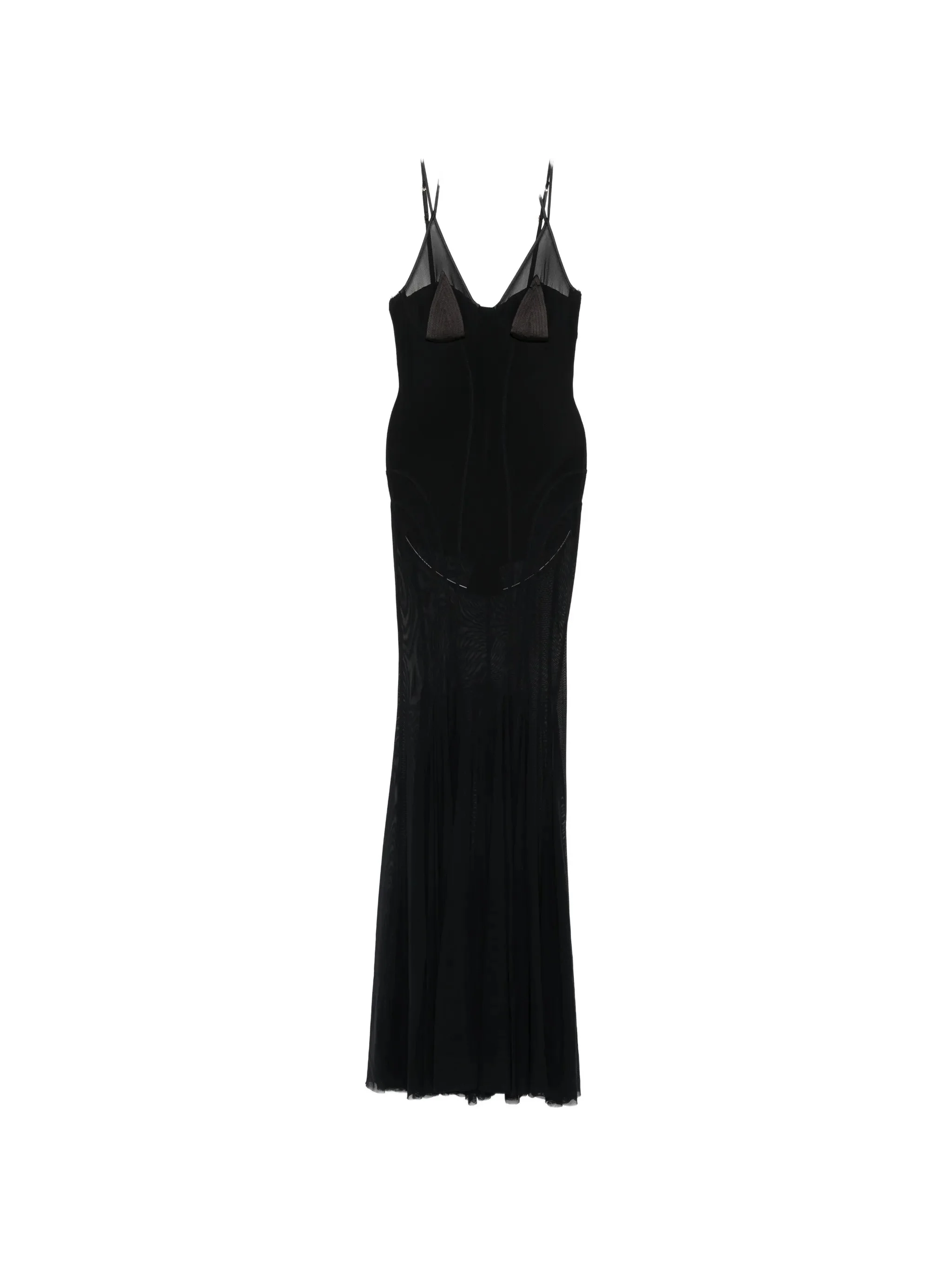 Elisabetta Franchi Sheer-panelled Pleated Maxi Dress - 1