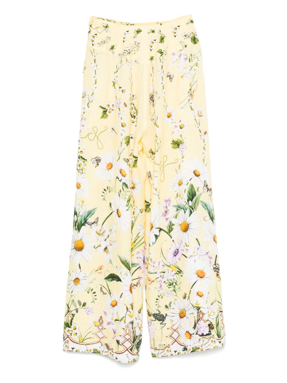 floral-print wide-leg trousers - 2
