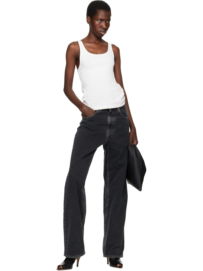 MM6 Maison Margiela Black Oil Sandal Mules outlook