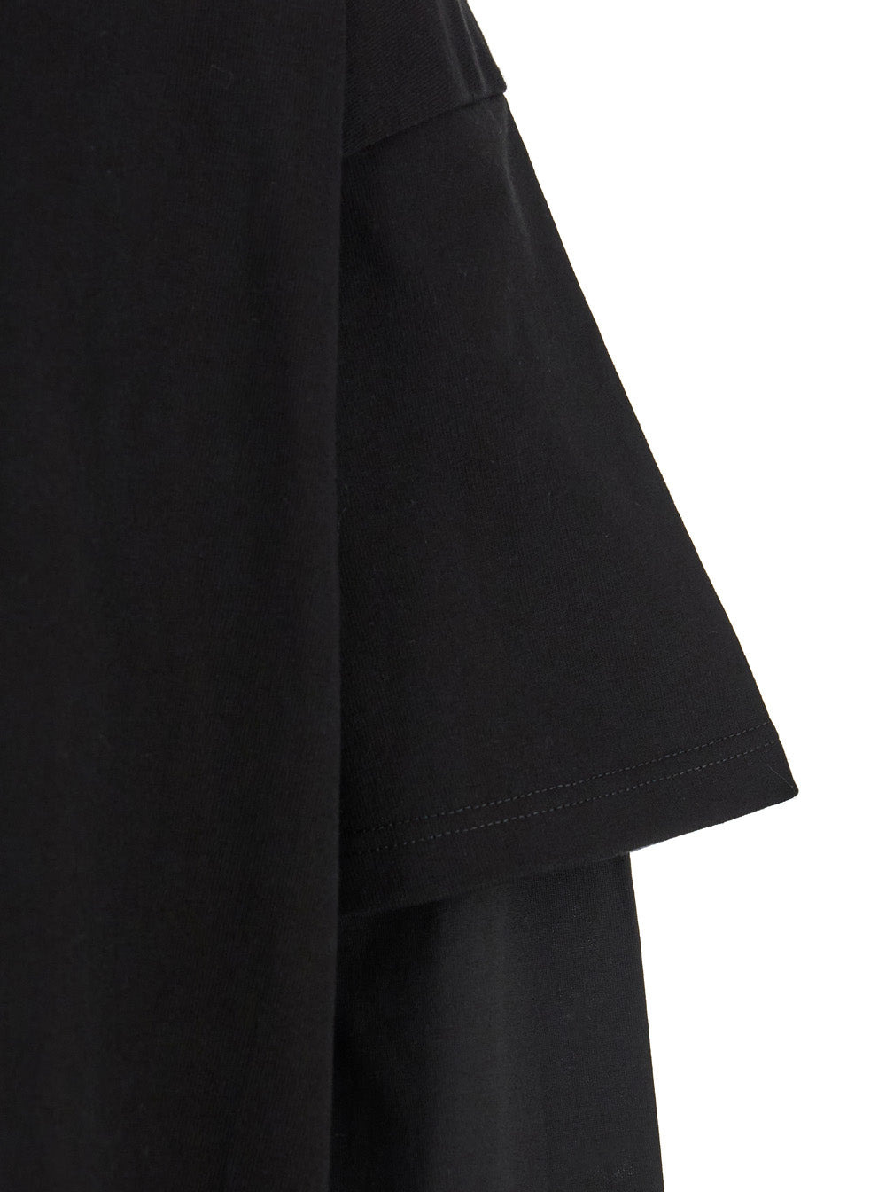 Jil Sander Men Black Crewneck T-Shirt With Logo Lettering On The Rear And Layered Design In Cotton M - 3