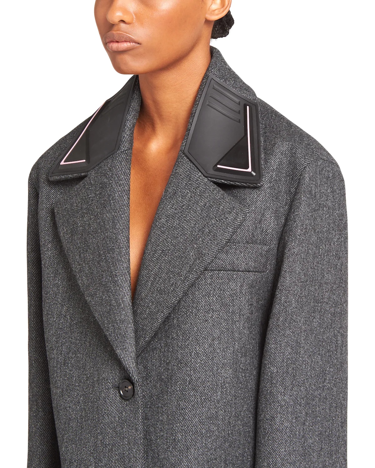 Single-breasted textured wool caban jacket - 5