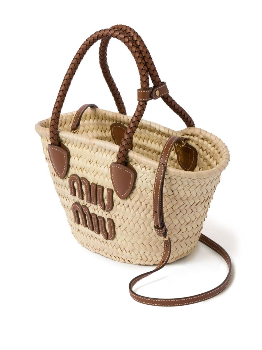 woven straw tote bag - 5
