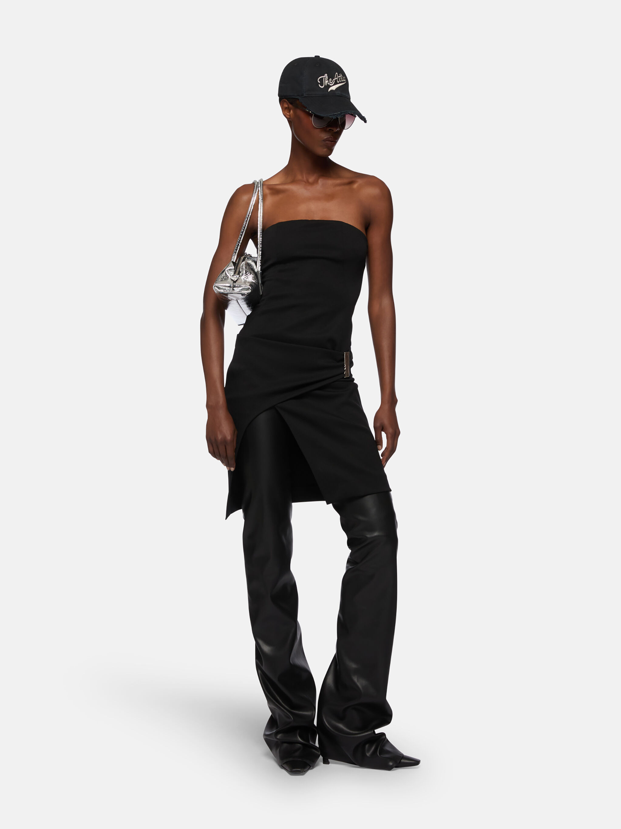 BLACK MIDI DRESS - 2