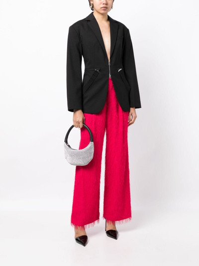 LAPOINTE high-waisted textured trousers outlook
