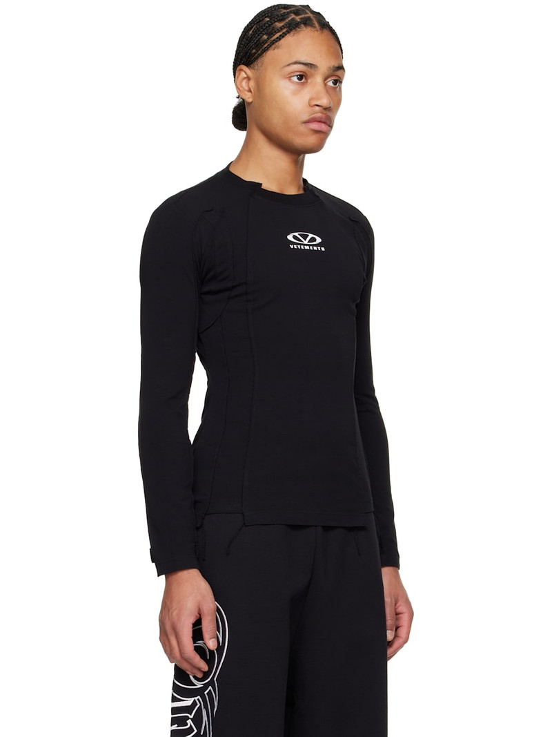 Black Oval Logo Cut-Out T-shirt 2