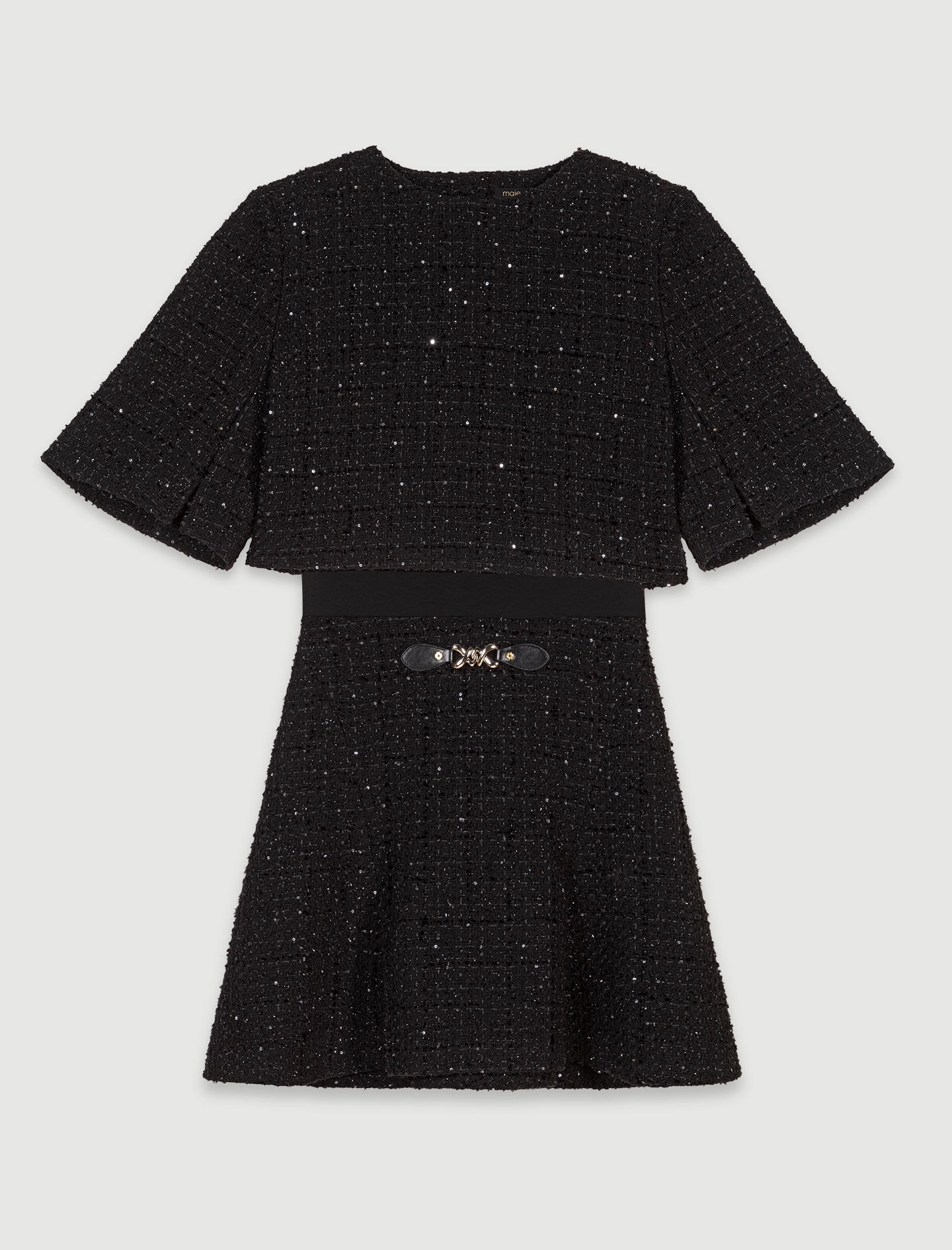 Tweed 2-in-1 short dress - 1