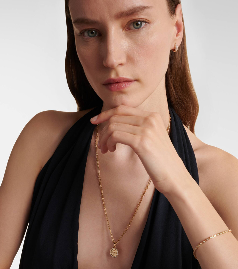 FOUNDRAE Internal Compass 18kt gold pendant with diamonds outlook