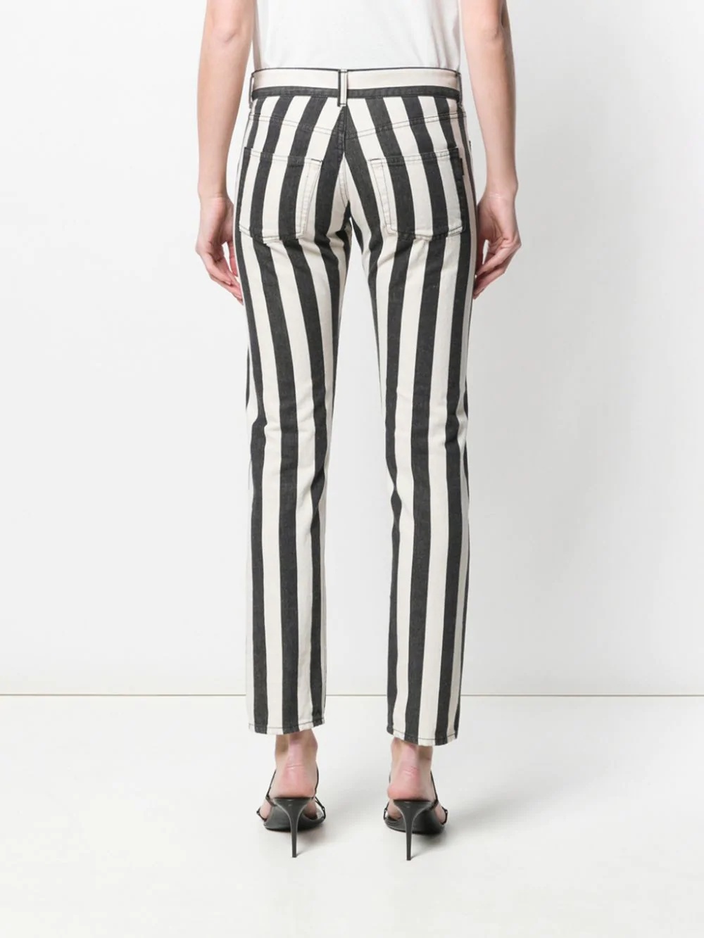 striped ankle grazer jeans - 4