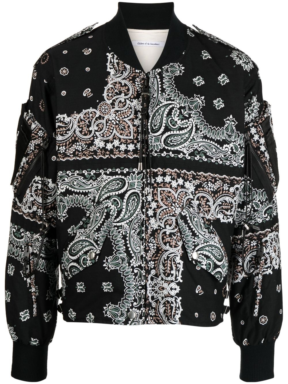 bandana-print cotton bomber jacket - 1