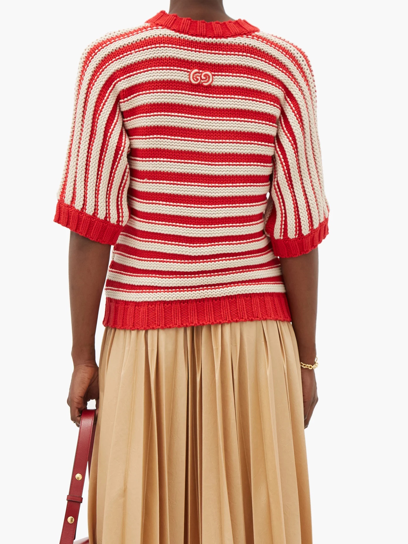 Anchor-patch striped cotton-blend sweater - 5