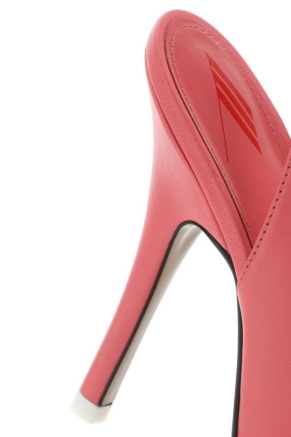 Pink leather Venus pumps - 4