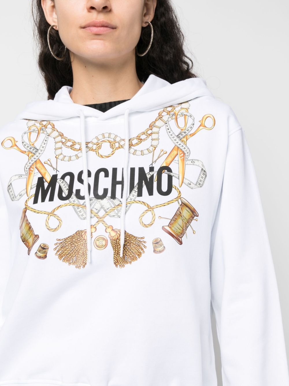 logo-print organic cotton hoodie - 5