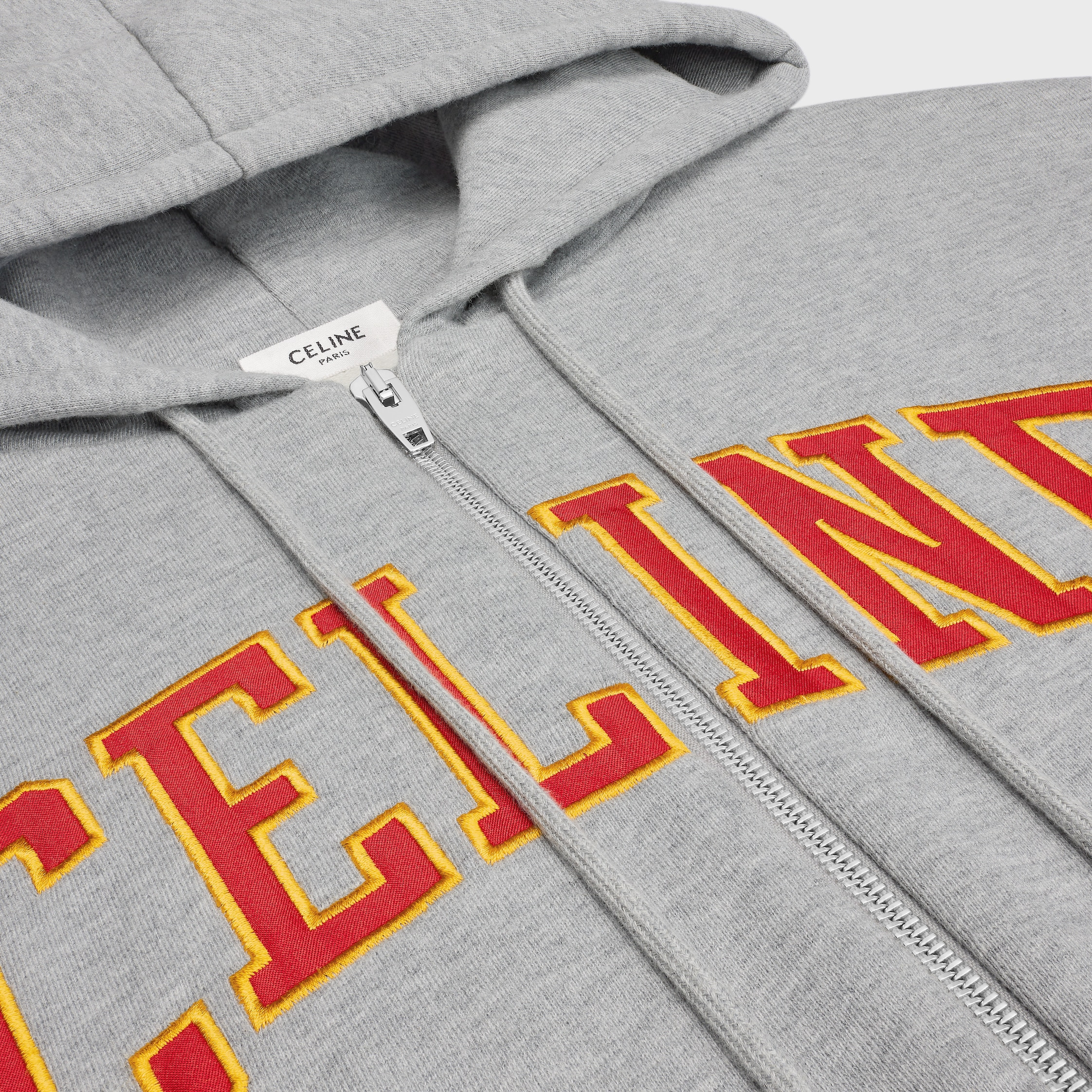 loose zip up hoodie IN cotton fleece - 3