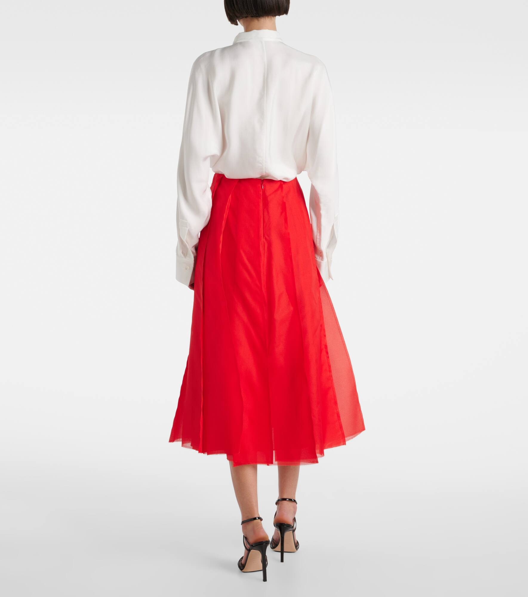 Silk organza midi skirt - 3