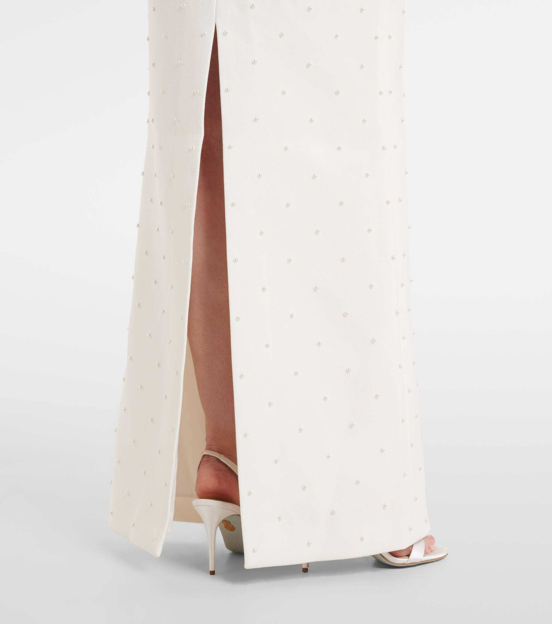 Bridal La Peregrina crêpe gown - 5
