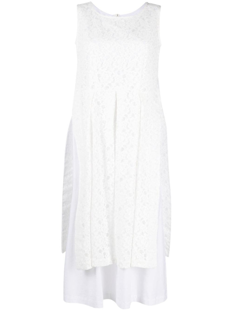 lace-overlay midi dress 1