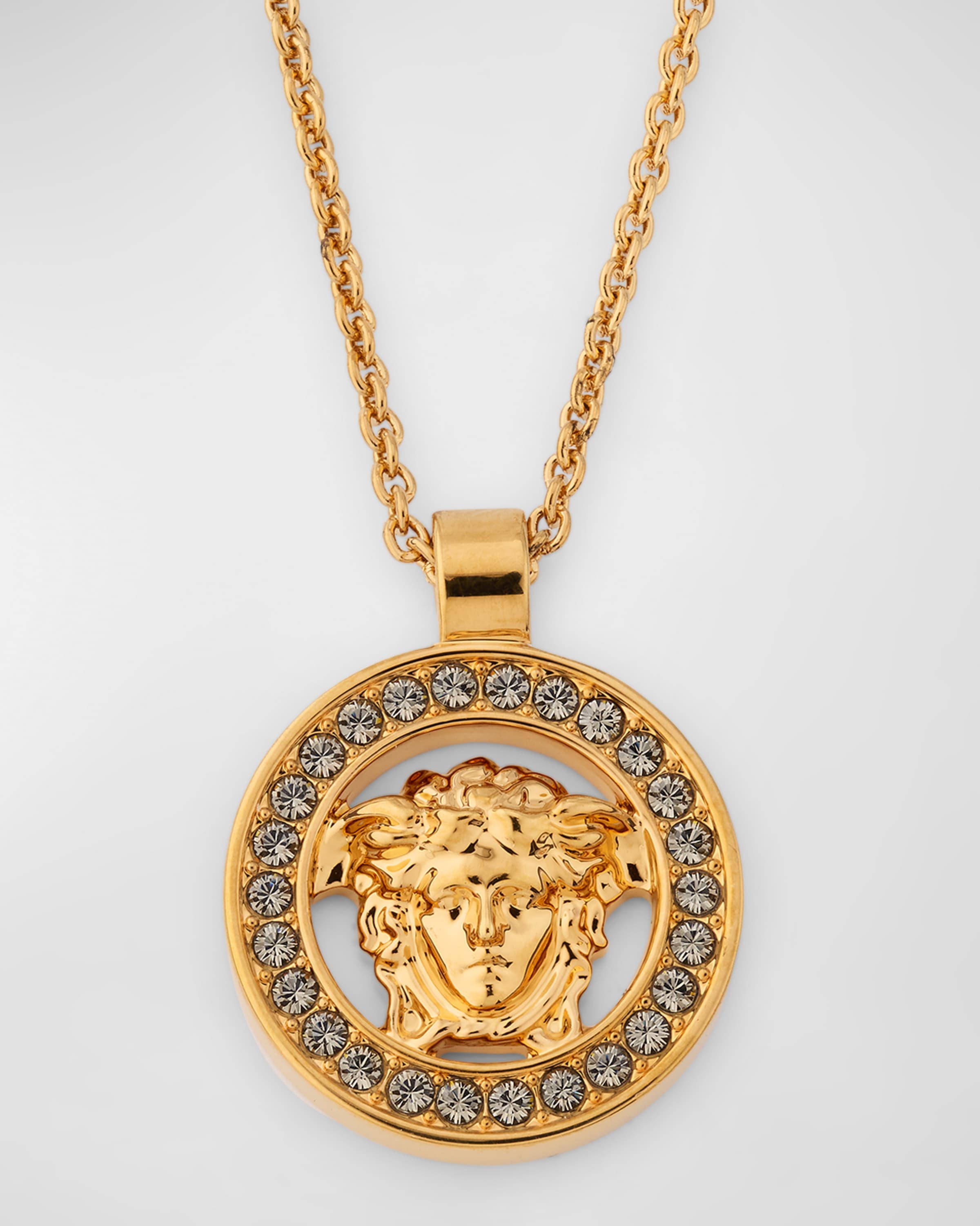 Men's Crystal Medusa Pendant Necklace - 1