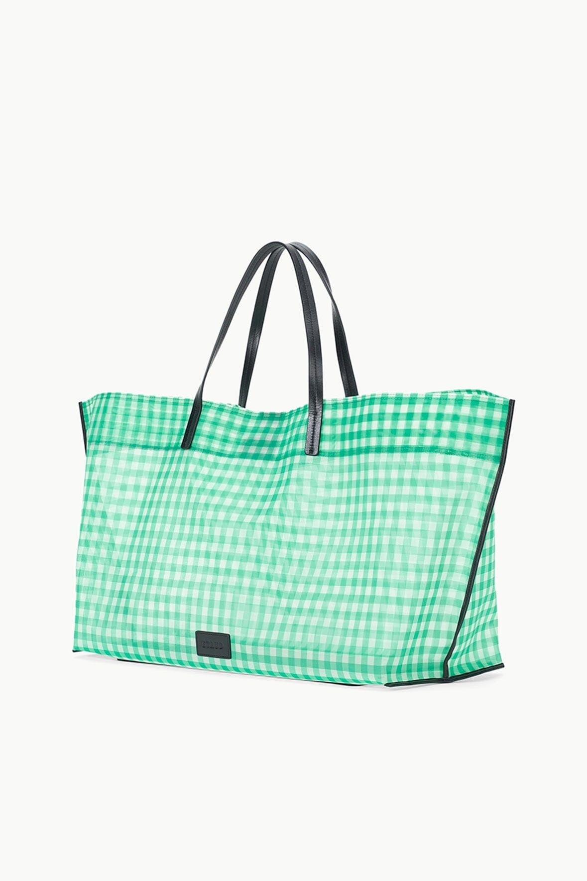 STAUD CHRISTOS LARGE MESH TOTE JADE GINGHAM - 2