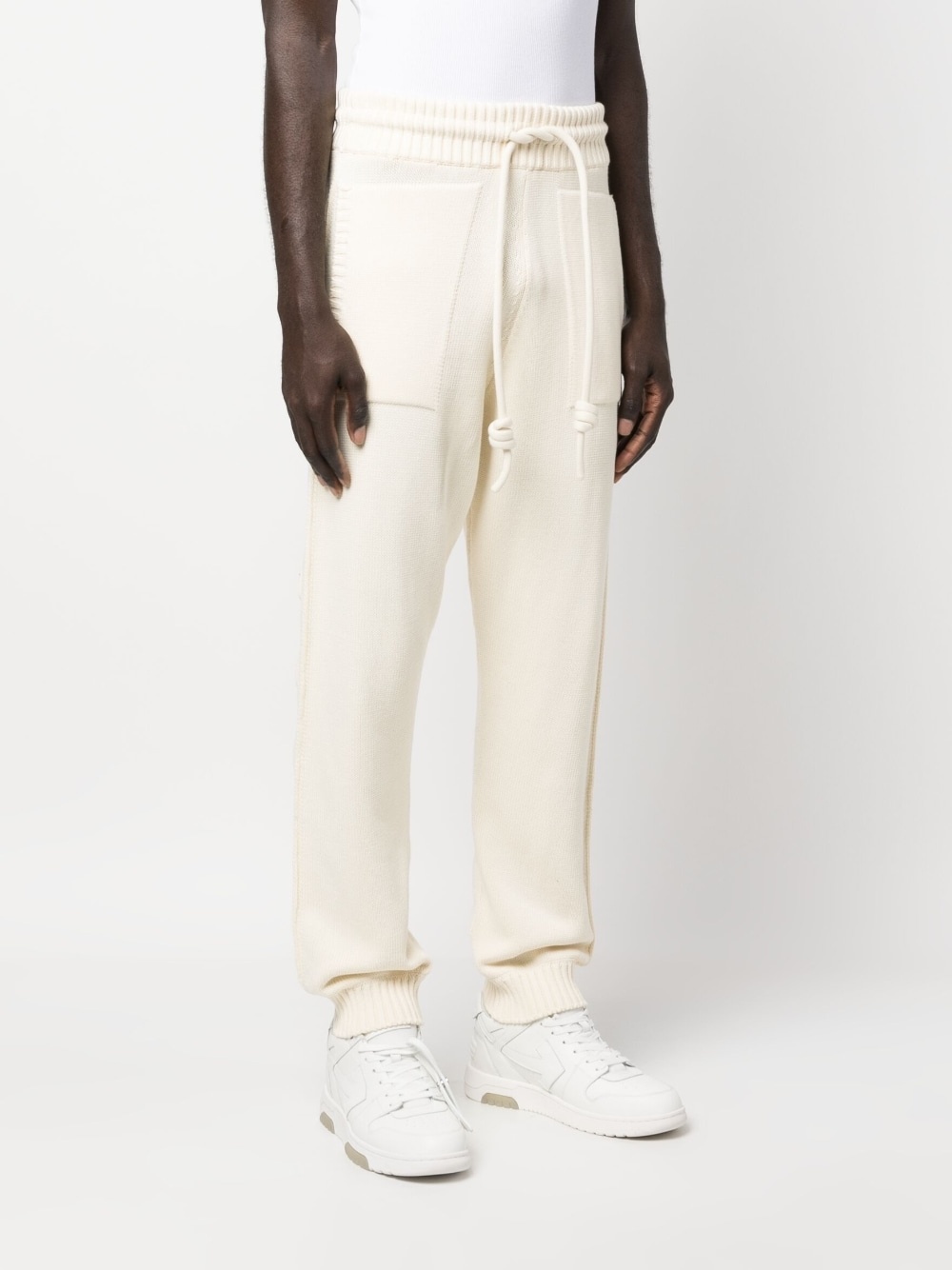 Diag-stripe knitted track pants - 3