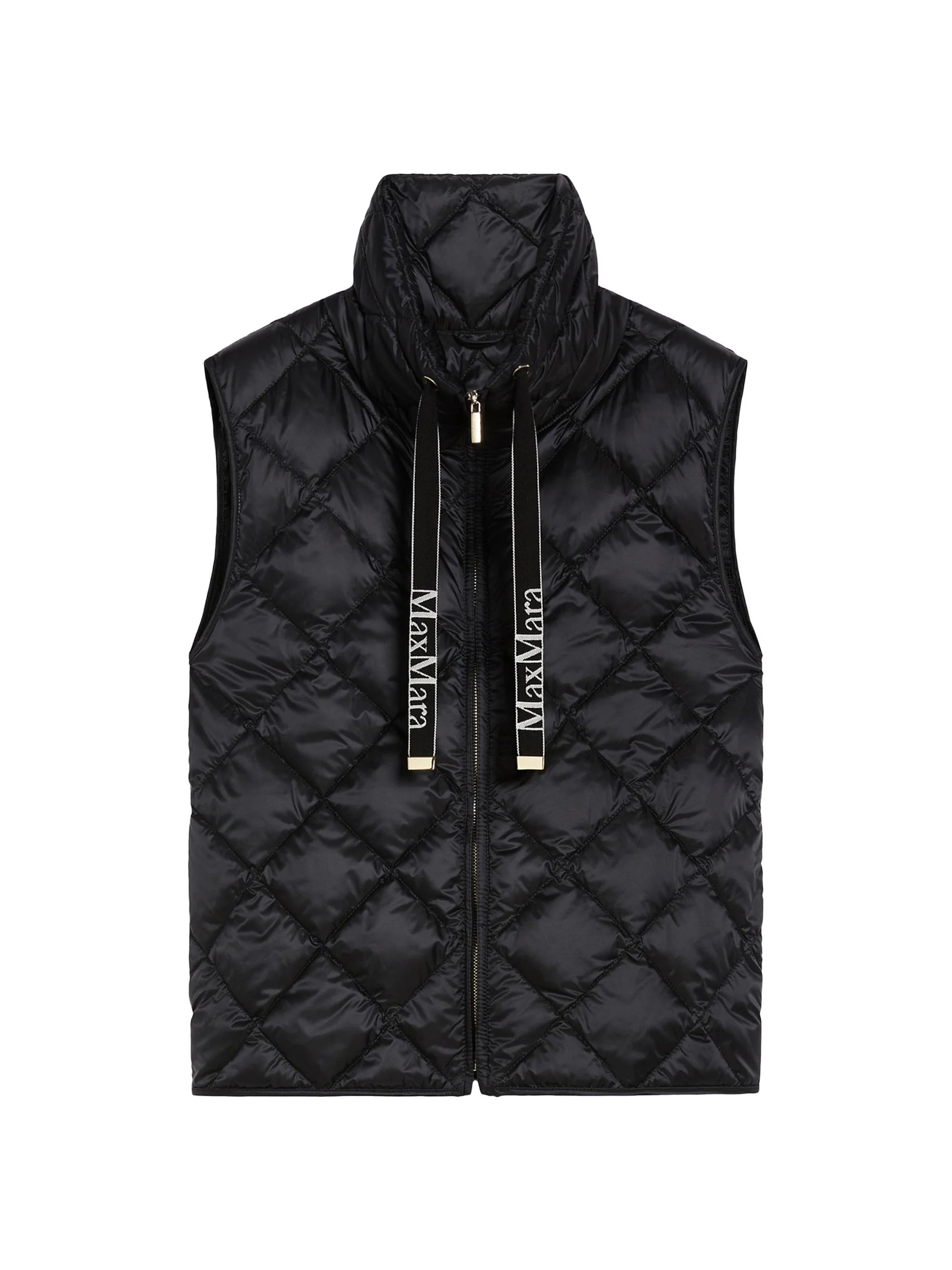Women's Water Repellent Nylon Canvas Gilet - Black - 1
