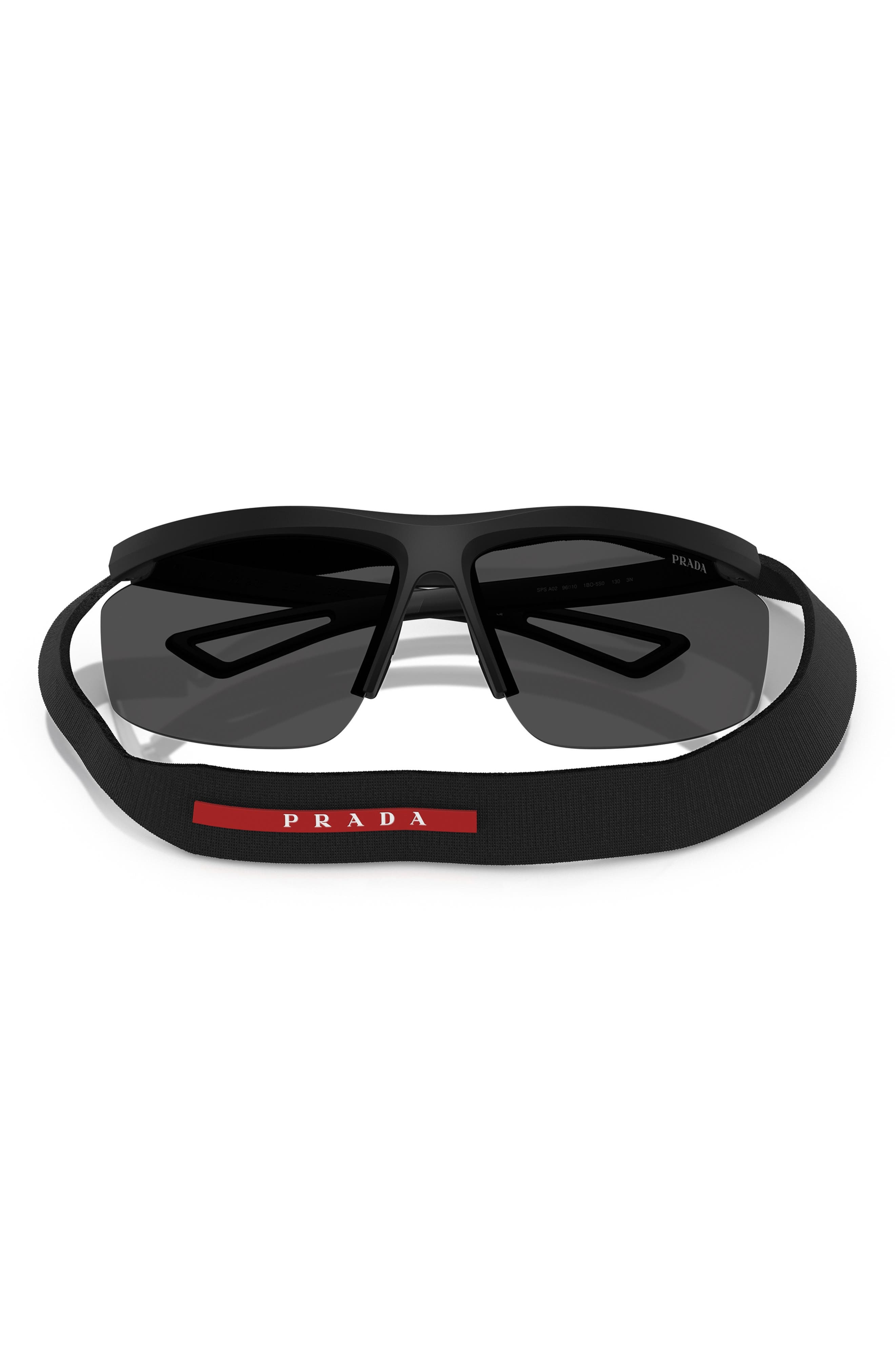 Prada Linea Rossa 96mm Pillow Sunglasses
 in Matte Black at Nordstrom - 4