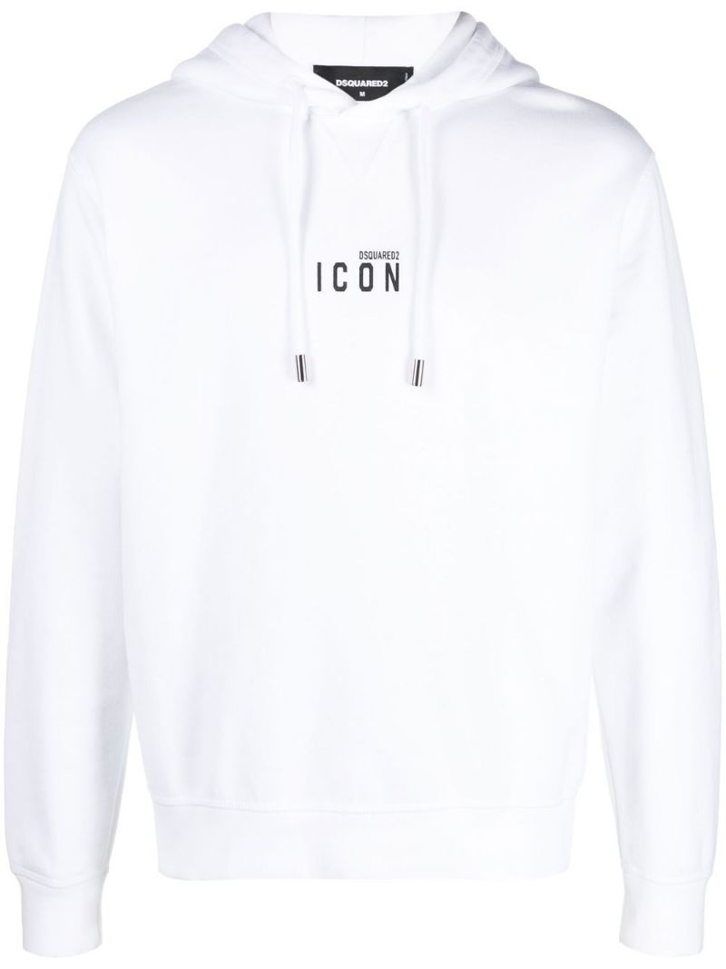 Icon-print pullover hoodie - 1
