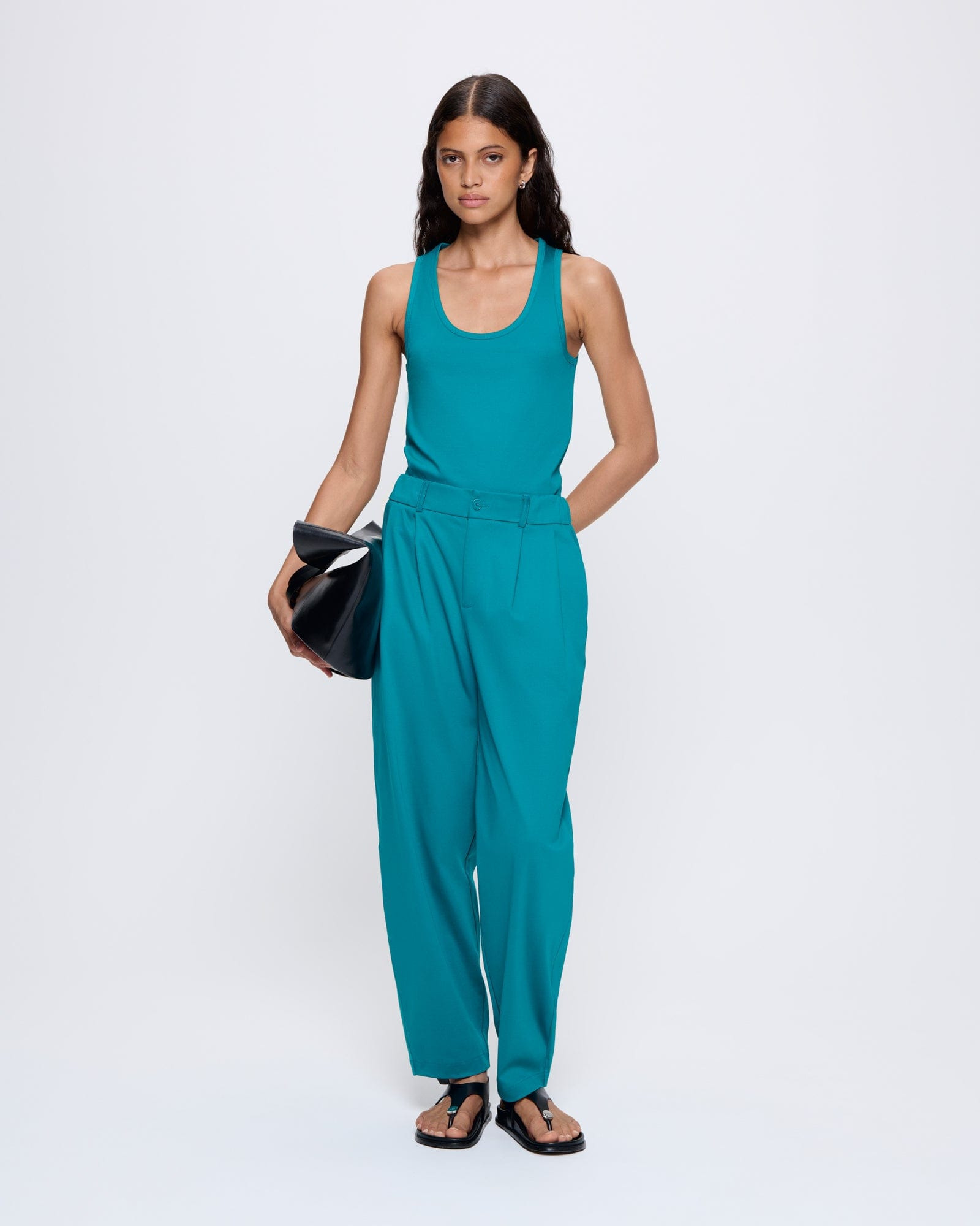 Womens  Interlock Tank Top - Malachite Green - 3