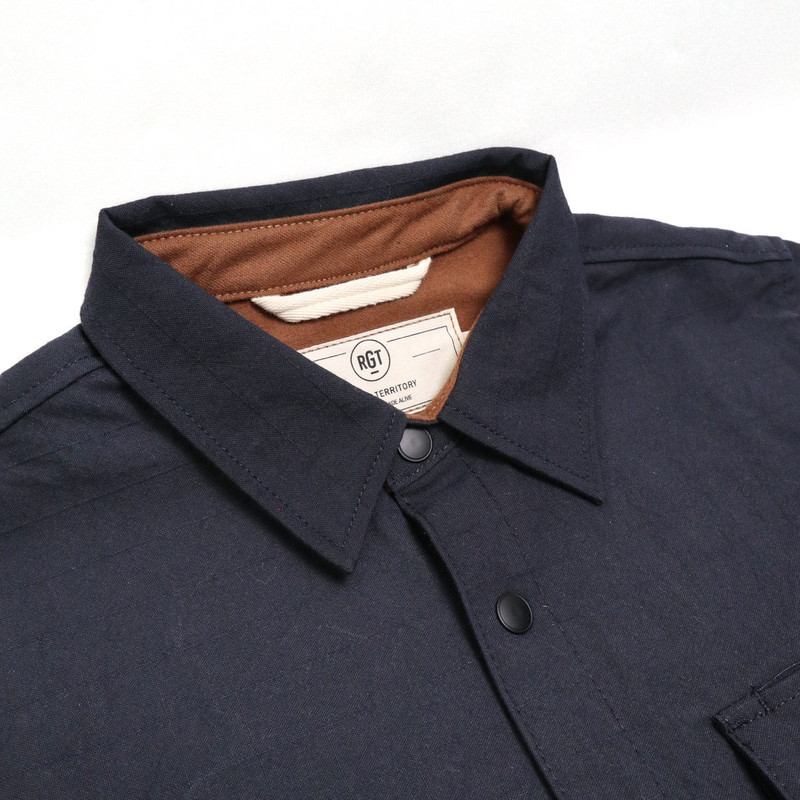 Rogue Territory Oxford Overshirt Navy Nylon Grid Canvas outlook