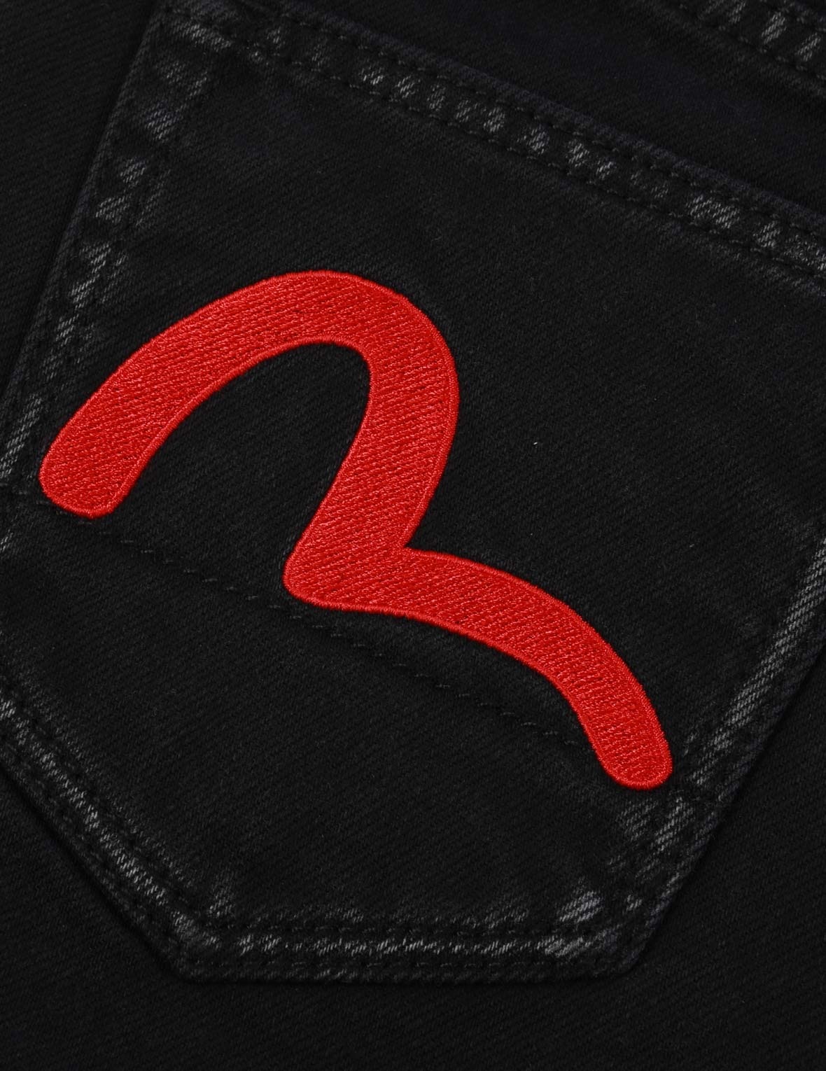 SEAGULL AND 3D LOGO EMBROIDERY DENIM SHORTS - 8