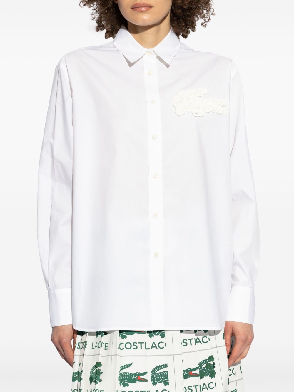 logo-appliqué shirt - 3