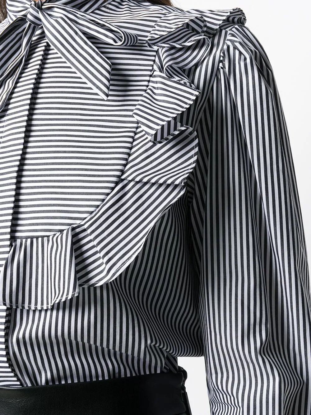 ruffled striped blouse - 5