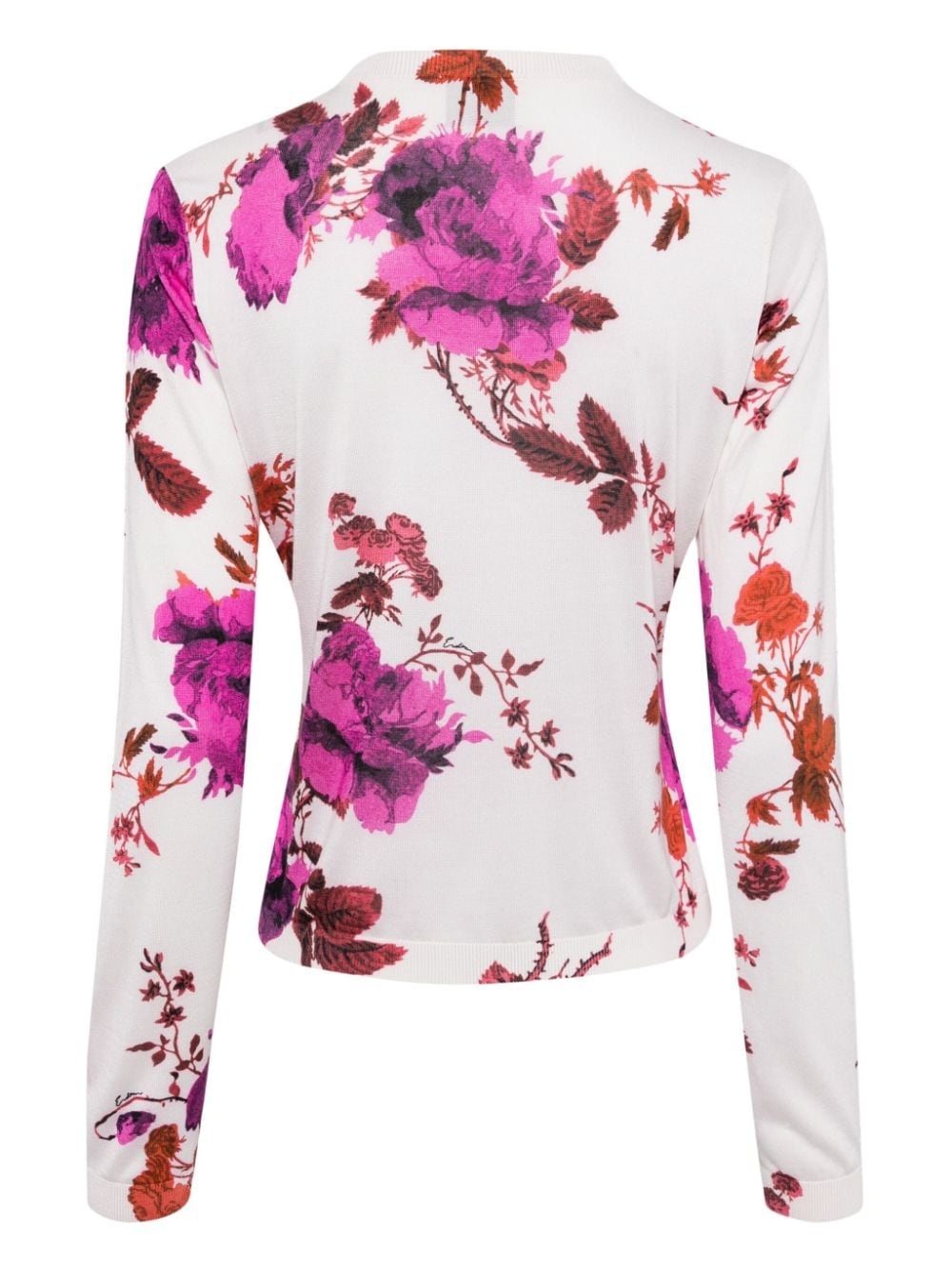 floral-print silk jumper - 2