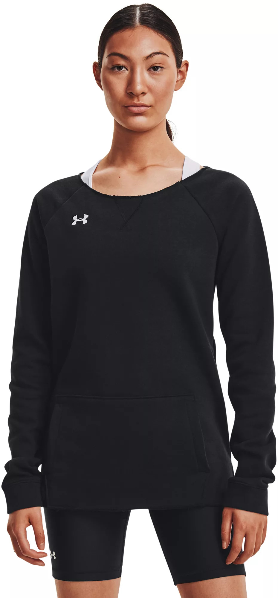 Under Armour Women's Hustle Fleece Crew - 1