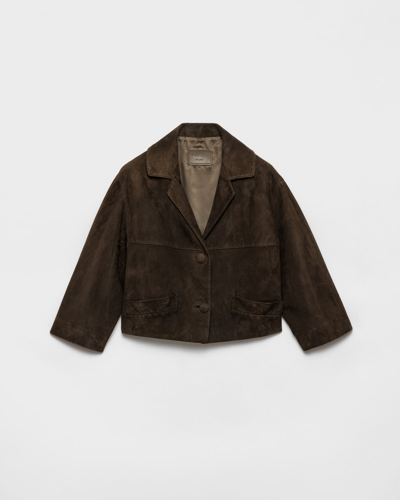 Cropped suede jacket 1