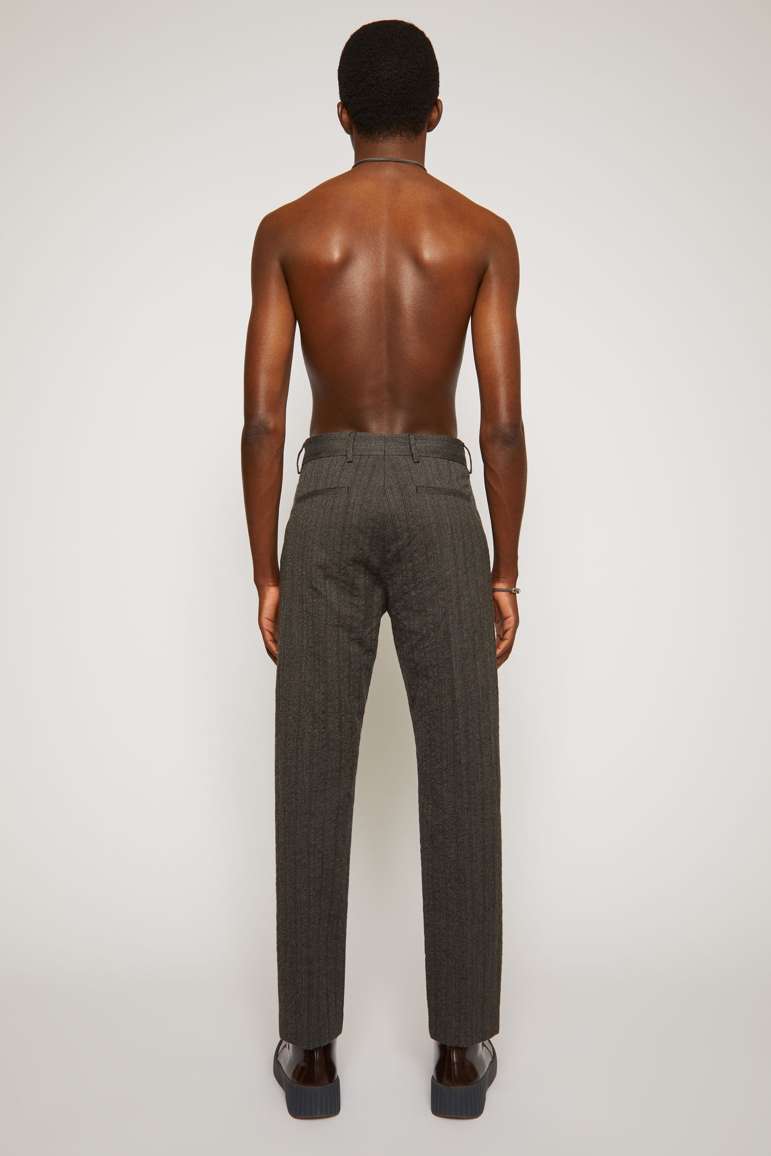 Pinstripe suit trousers graphite/anthracite grey - 3