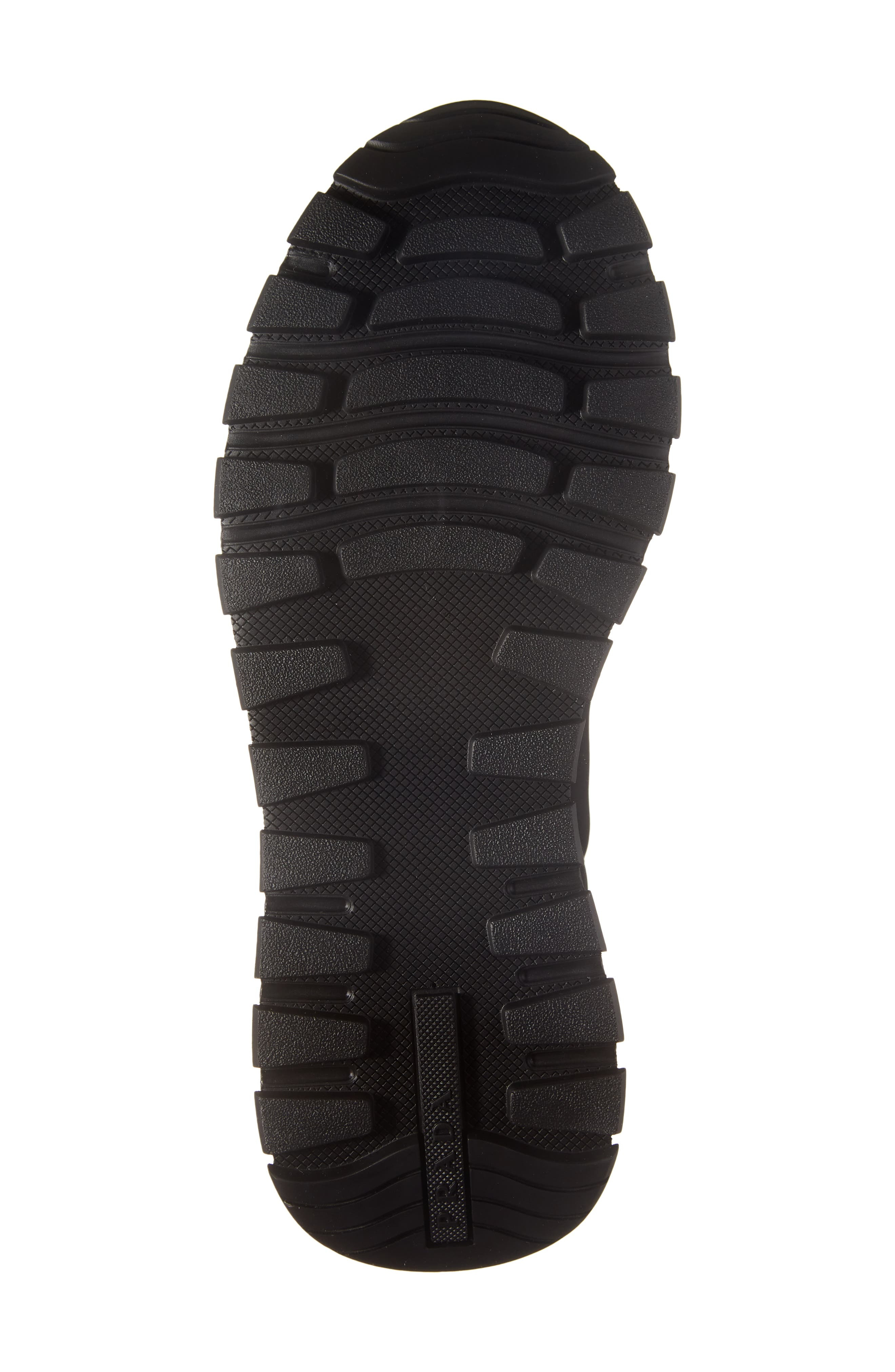 Prada Prax 1 Mixed Media Sneaker in Nero/Nero at Nordstrom - 6