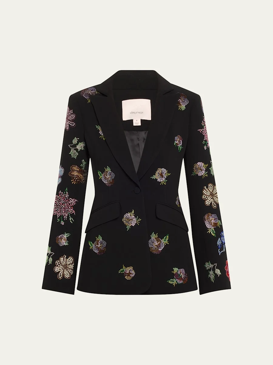 Cheyenne Rhinestone Pansy Garden Blazer - 1