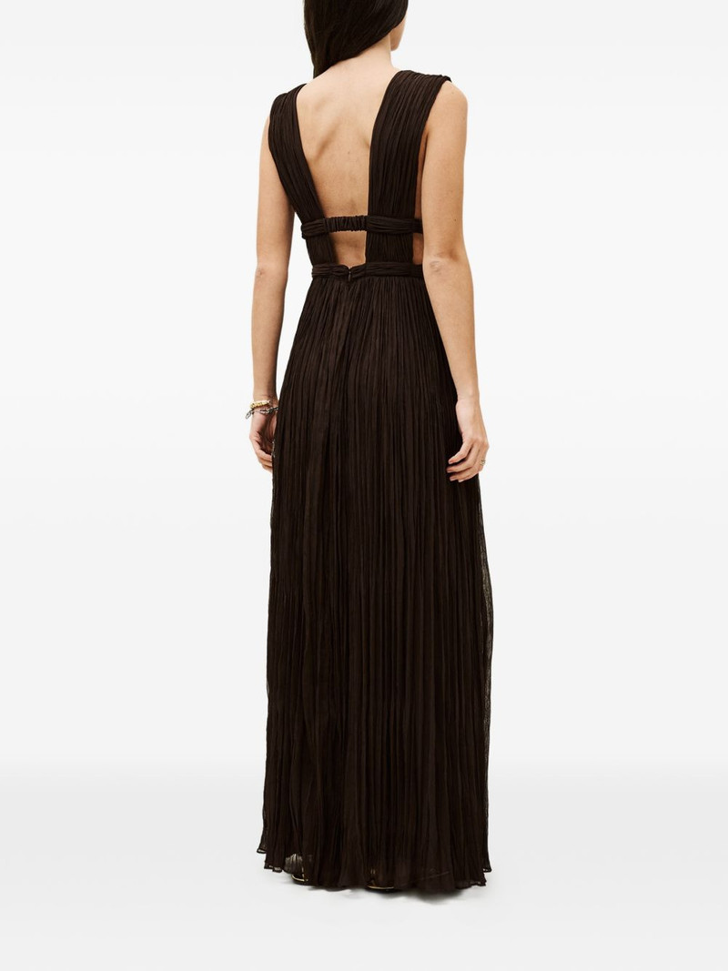 Tania pleated V-neck dress 3