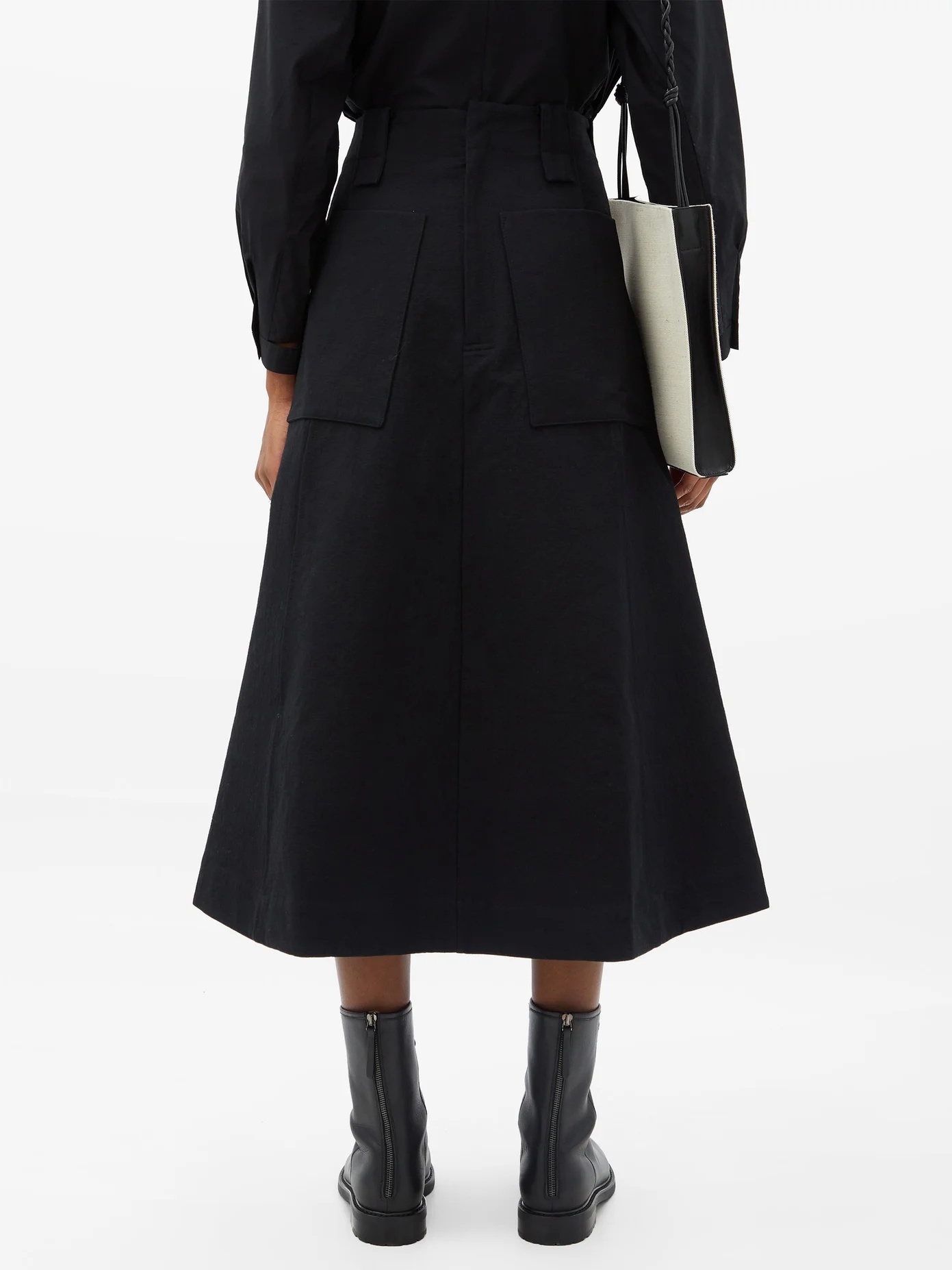 The Conductor cotton-canvas midi skirt - 5