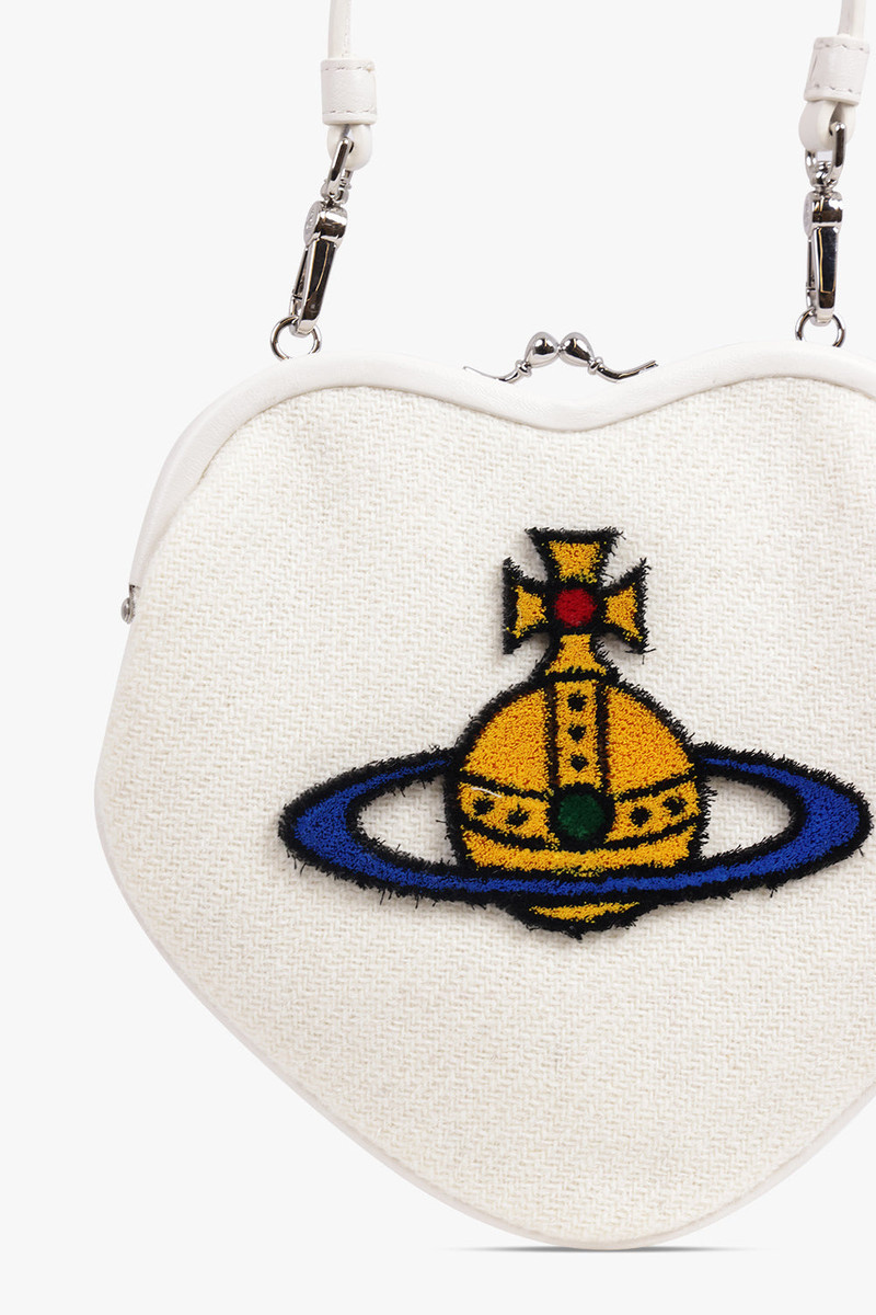 BELLE HEART FRAME ORB PURSE | OFF WHITE/MULTI 4
