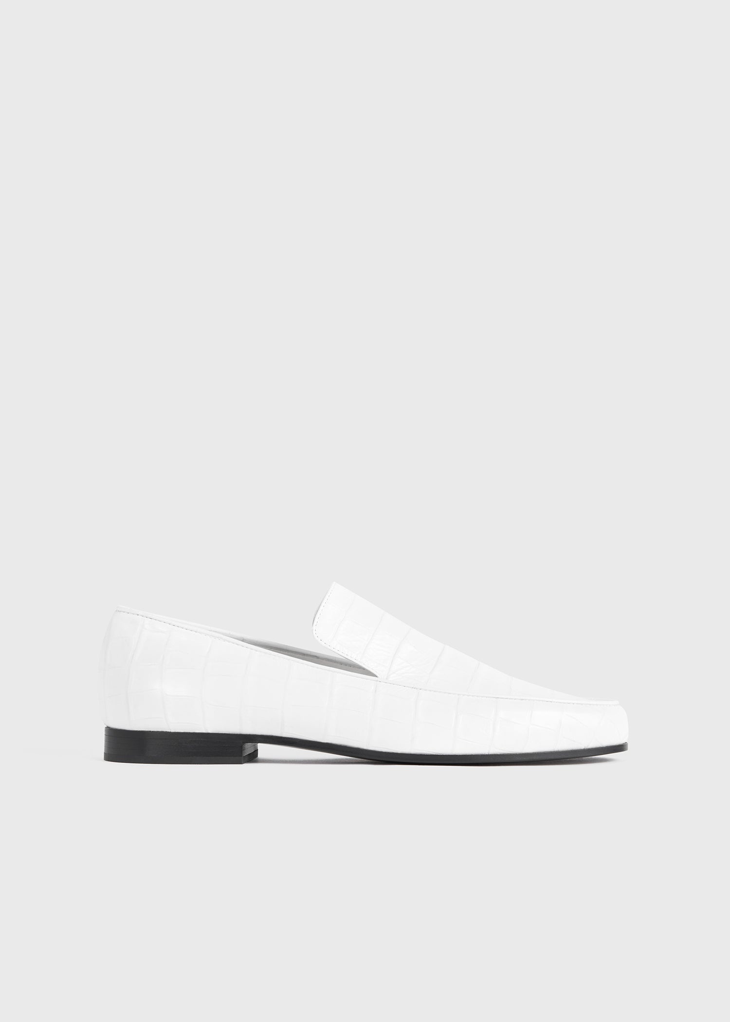 The croco oval loafer white - 8