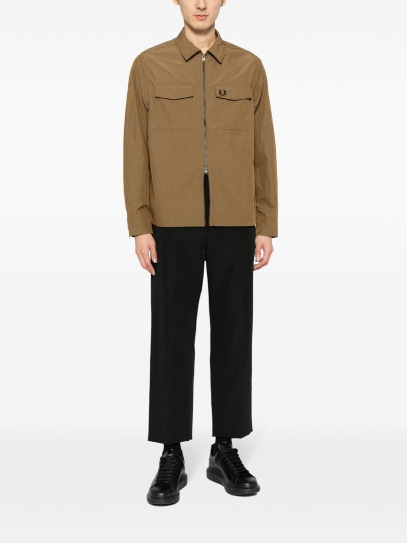 Fred Perry logo-embroidered shirt jacket outlook