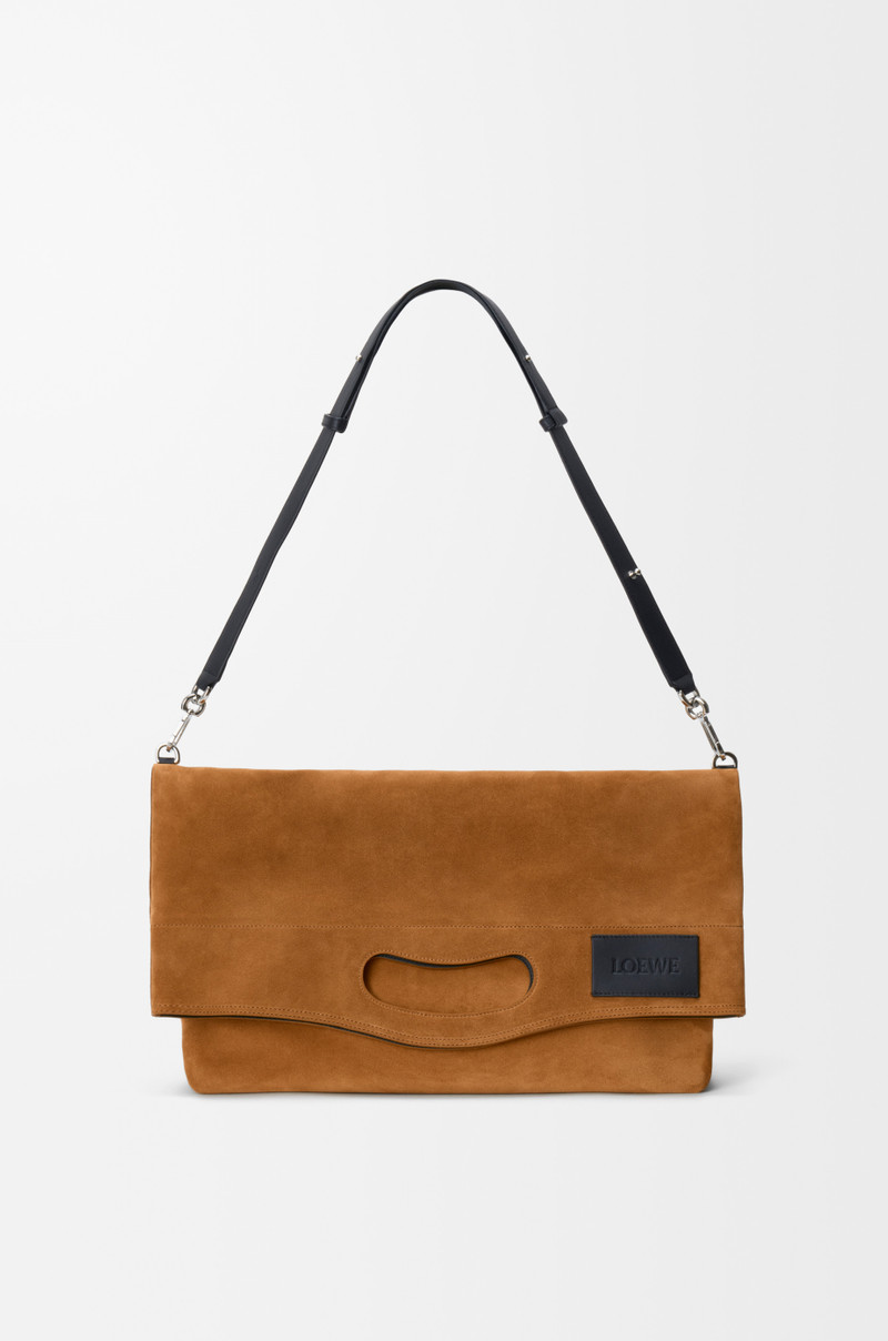 Bob folded tote in suede 9