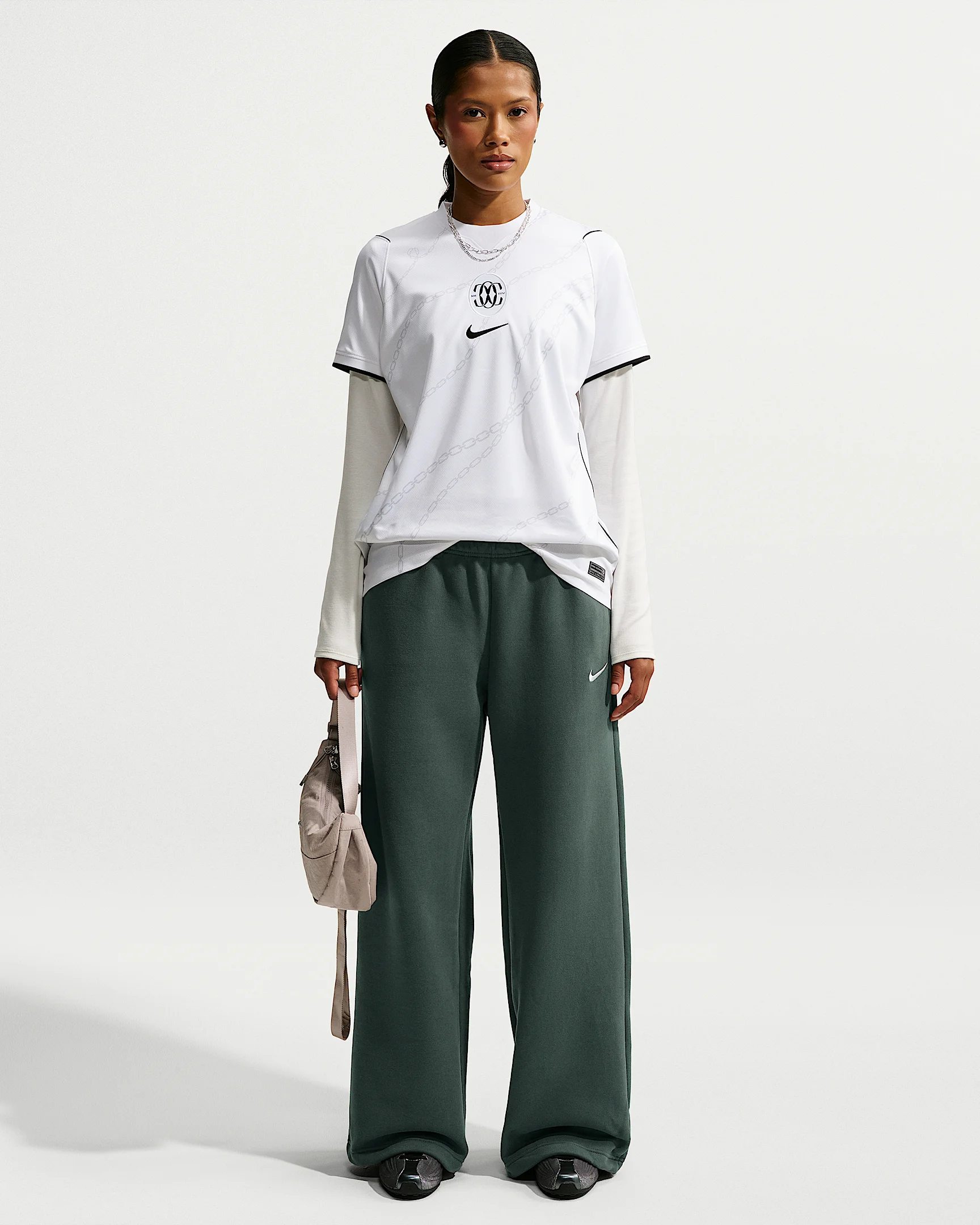 Nike Studio Fleece Medium Weight Women's Mid-Rise Wide-Leg Pants - 1