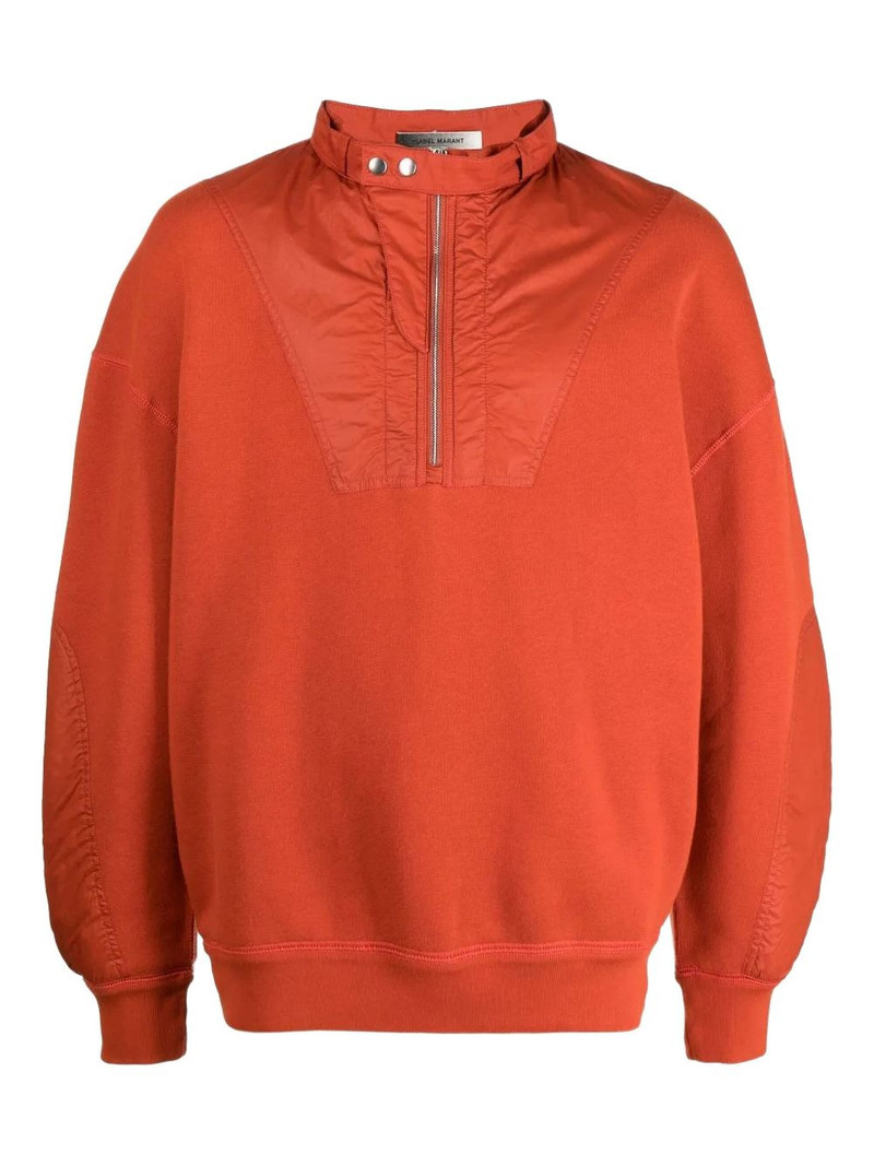 half-zip panelled sweatshirt 1