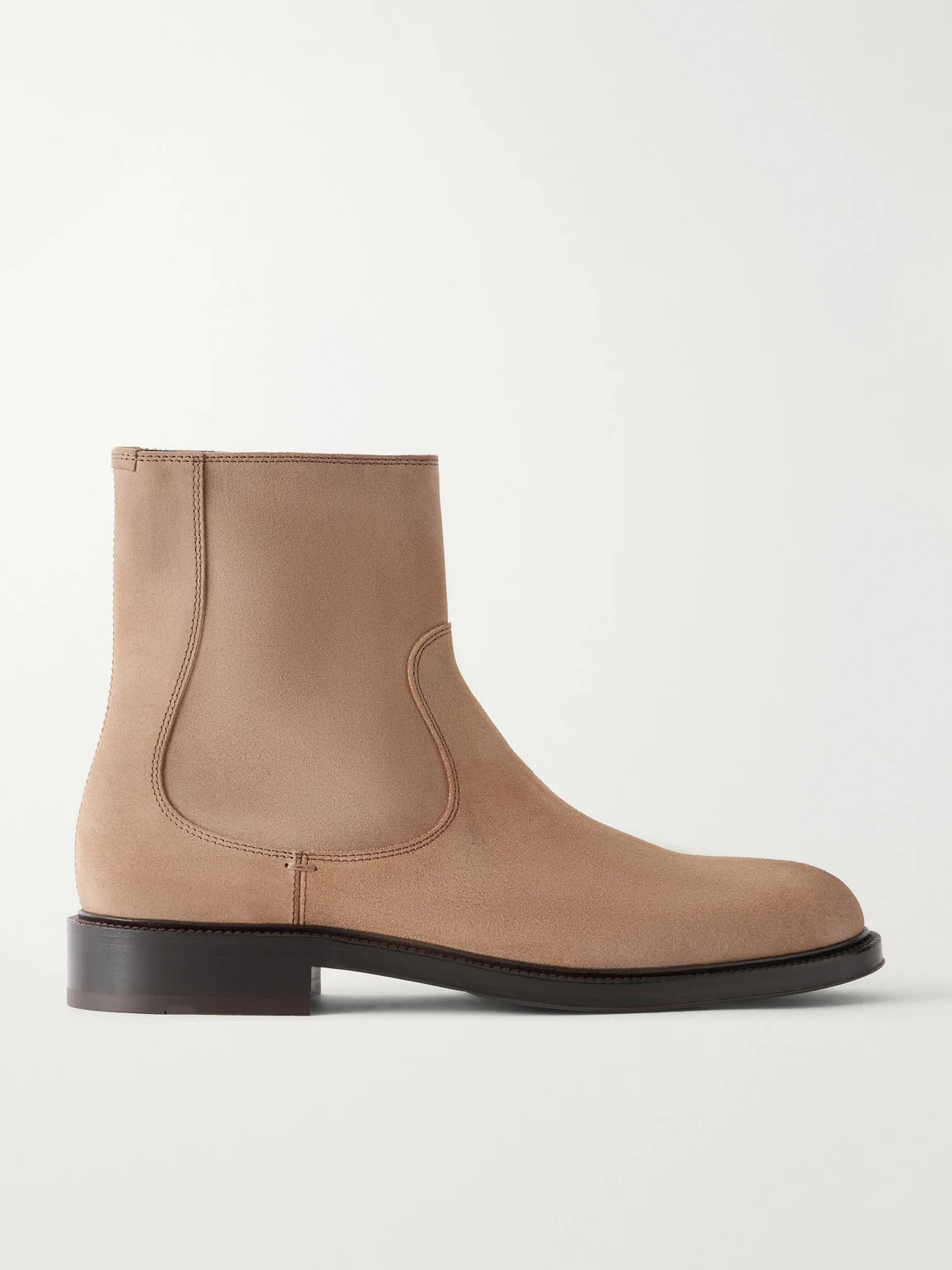 Waxed Suede Chelsea Boots - 1