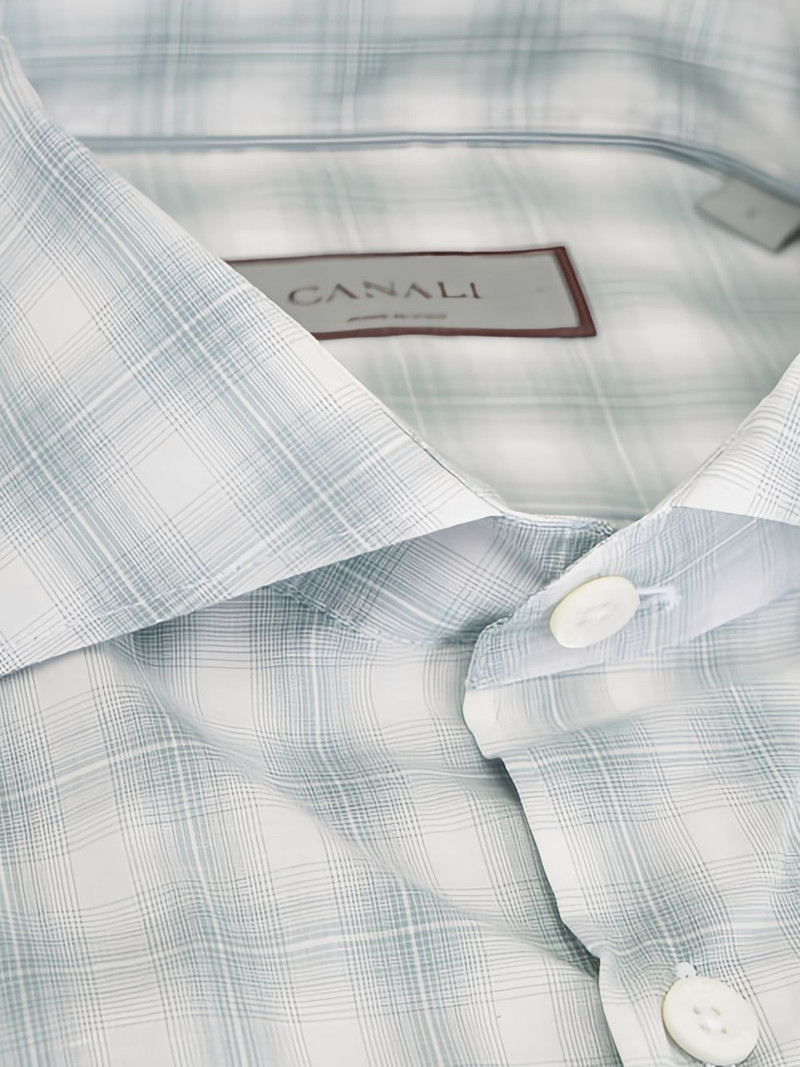 Canali plaid woven shirt outlook