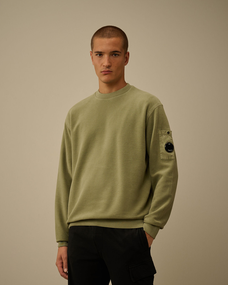 Brushed Emerized Diagonal Fleece Crewneck Sweatshirt 3